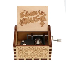 Музыкальная тема Эдельвейс музыкальная шкатулка старинная резная игра трон деревянная музыкальная шкатулка Рождественский подарок на день рождения