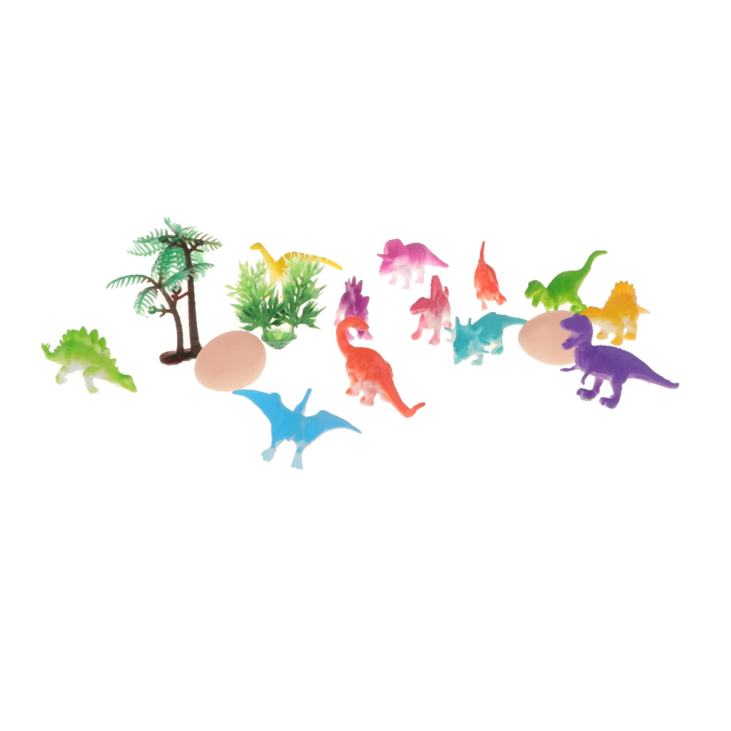 12pcs/set Children Imaginative Dinosaur Toy Plastic Action Figure Learning Resources For Small Kids