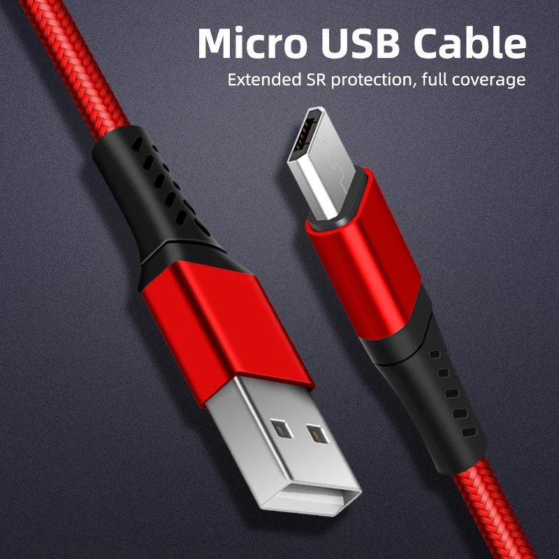 Micro USB Cable 3A Fast Charging Data For Samsung Xiaomi Huawei Android Mobile Phone Charger Cord | Мобильные телефоны и