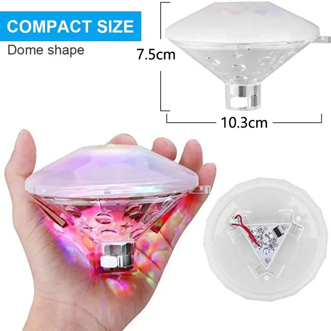 Lâmpada de Projeção Alimentado por Aaa Criativo à Prova Luz do Banheiro Piscina Float Colorida Rgb Bateria Design Dwaterproof Água Led Luz 14 High Quality Luzes e Iluminação