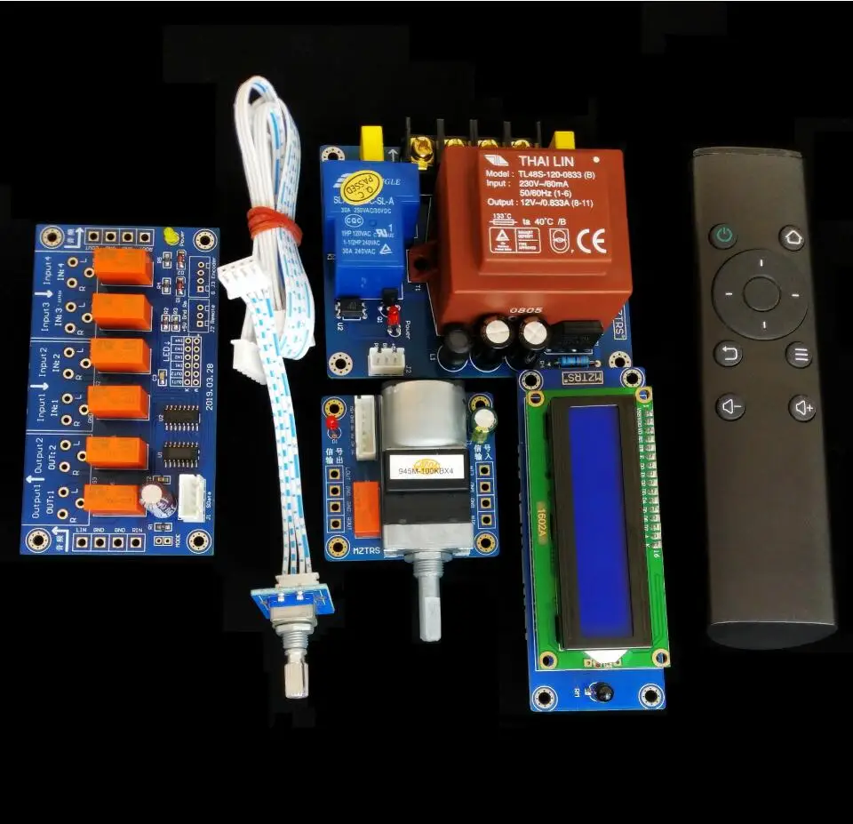 

Assembeld HIFI Motor Preamp Remote Volume Control Board+Display+PSU+Input Switch