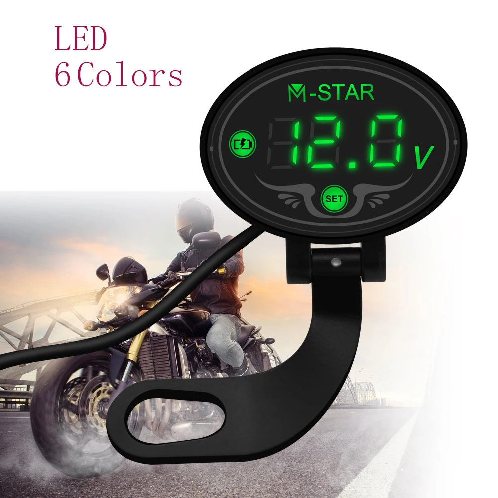 

For Honda nc 750 750x CB1100 CRF1000L AFRICA TWIN Waterproof LED Digital Voltmeter Tester DC 9V to 24V voltage Panel Meter