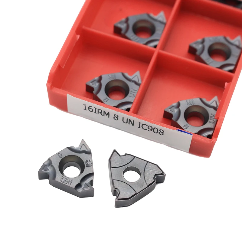 

16IRM 8 UN IC908 10pcs Thread Carbide CNC Threaded Carbide Inserts Thread Lathe Turning Blade Tool Tungsten Carbide Insert