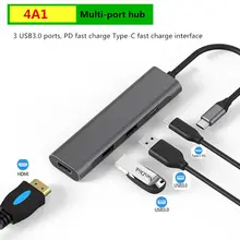 4 в 1 концентратор для Xiaomi huawei ноутбук samsung S8 9+ 10 USB-C к HDMI док-станция PD адаптер питания быстрая зарядка для huawei P30