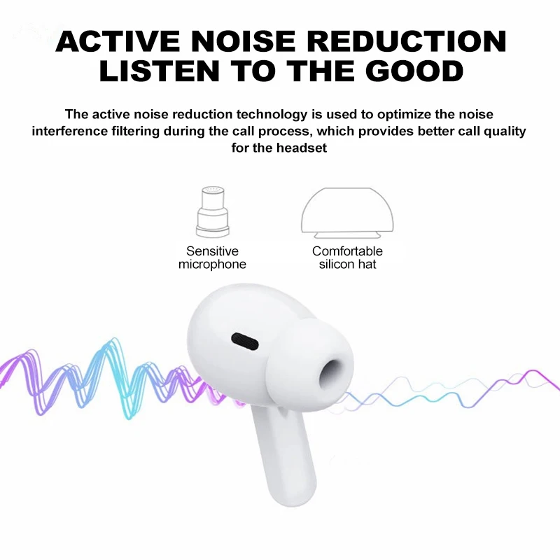Wireless Earphones Bluetooth TWS Headphones noise cancelin With mic Hi Fi Music Earbuds Sports Headset For iPhone Xiaomi Samsung
