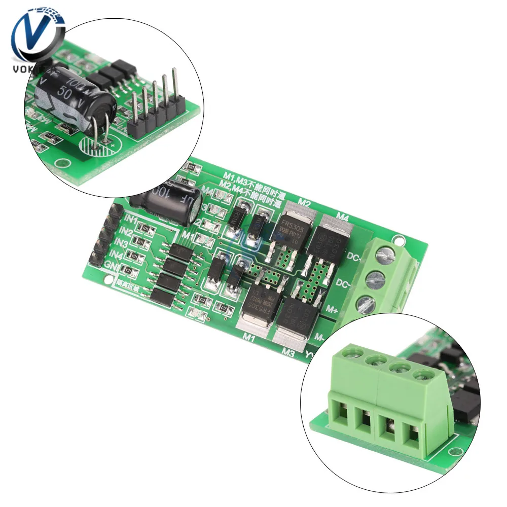 DC 5 V-27 V 5A DC мотор драйвер платы модуль pwm контроллер сигнала Реверсивный H мост мотор драйвер платы модуля