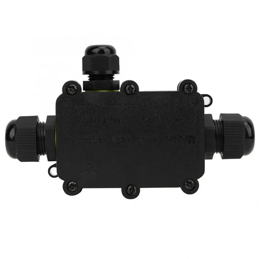 electrical junction box IP68 Plastic Junction Box 4m Underwater Electronic Connection Case T100 450VAC 24A UL94V-2 wire