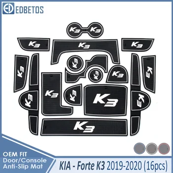 

Anti-Slip Mat For Kia Forte 2019 2020 BD Cerato K3 VivaroAccessories Gate Slot Coaster Anti-Dirty Door Groove Mat Car Interiors