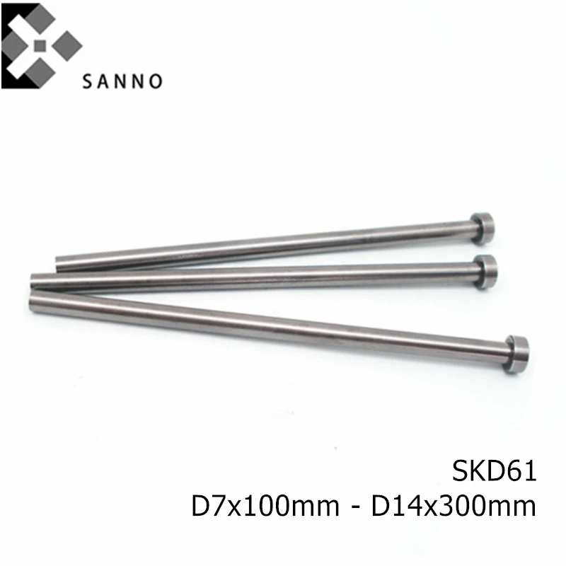 10 шт. SKD61 нитридный D7X100mm-D14x300mm прямые штифты для эжектора термостойкая форма литья