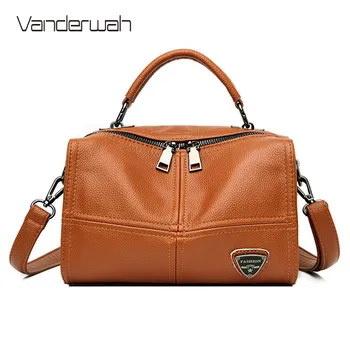 

Soft Leather Women's Handbags Luxury Handbags Women Bags Famous Brands Designer Boston Bag High Quality Ladies' Hand Bags Sac