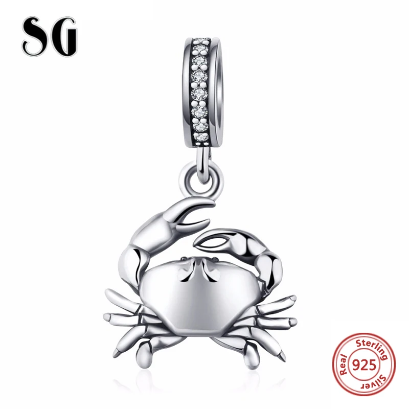 

925 Silver Jewelry Pandora Beads Summer Ocean crab Bead Charm Suitable for Women Original Pandora Bracelet Jewelry Gift