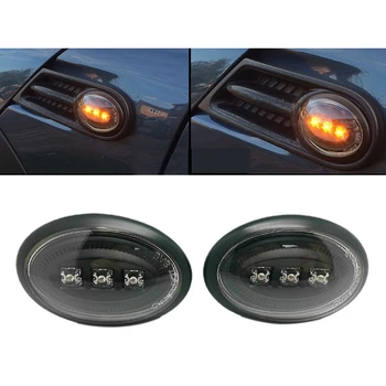 

Car Smoke LED Side Marker Light Turn Signal Light For-BMW Mini Cooper R55 R56 7 8 9 Mk2 07-13