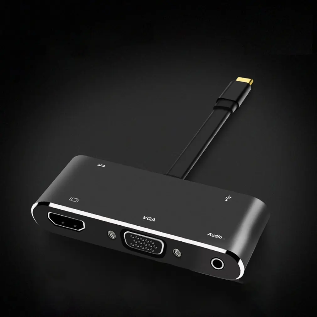 Usb 3,1 тип-c для Hdmi/Vga/Usb/Pd кабель для ноутбука с hd-монитором тип-c для Hdmi/Vga/Usb/Pd кабель