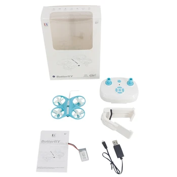 

Mini RC Quadcopter FPV Drone 2.4GHz Aircraft with 720P HD Camera LED Light Indoor Foldable Arm RC Quadcopter Drone Blue