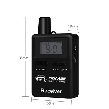 

Amazon Top Hot Selling Whisper audio RC2406 Receiver + one to ten charger For Audio Tour Guide Simultaneous Interpretation