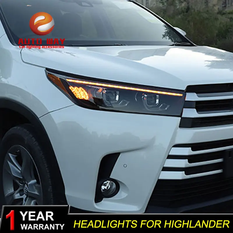 Чехол для стайлинга автомобиля фары Toyota high Lander 2018 новинка Kluger светодиодный