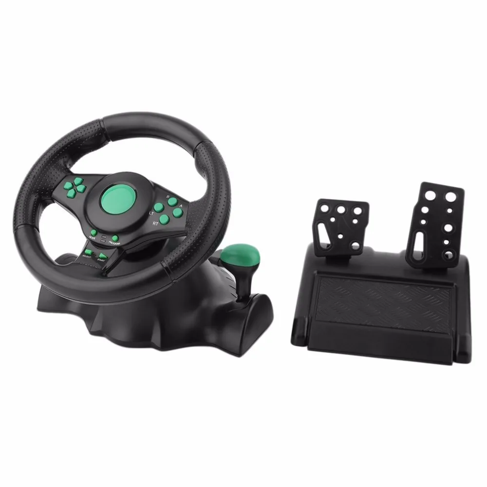  180 Degree Rotation Gaming Vibration Racing Steering Wheel With Pedals For XBOX 360 For PS2 For PS3
