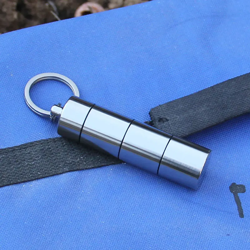 Ultraleve de Titânio à Prova Artesão Titânio Pílula Armazenamento Eco Recipiente Case Caixa Portátil d’ Água ti