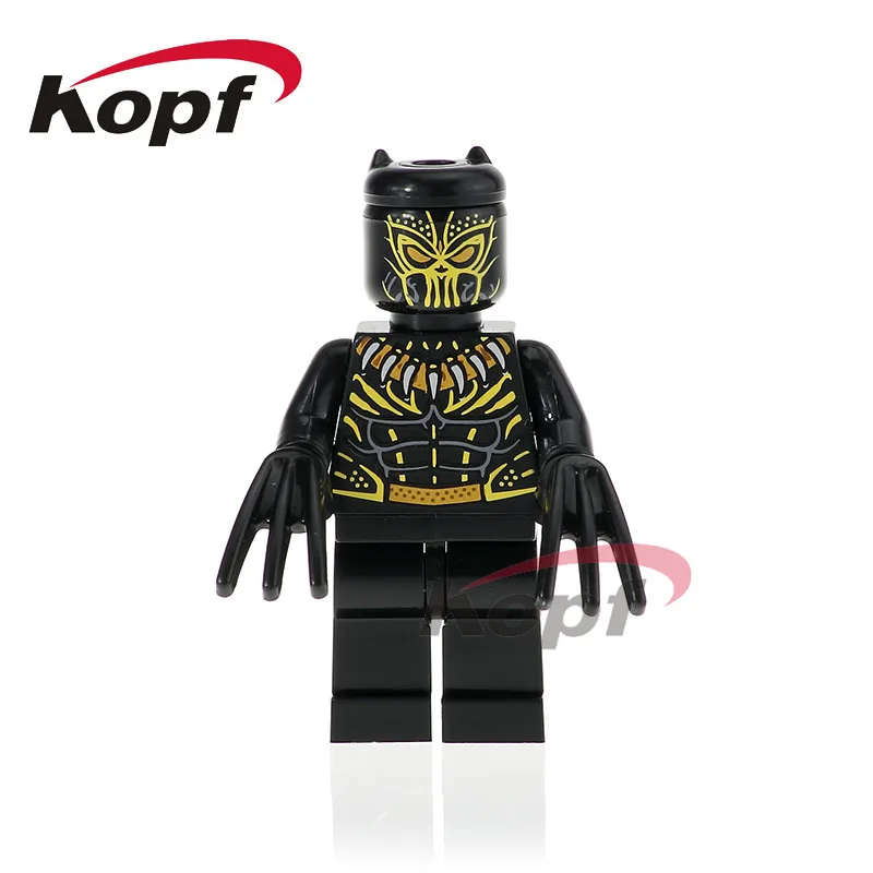 Одиночная фигурки Черная пантера Erik Killmonger Okoye образование Ulysses Klaw Кирпичи Строительные блоки куклы детские игрушки XH 806 - Цвет: 800 Without Box