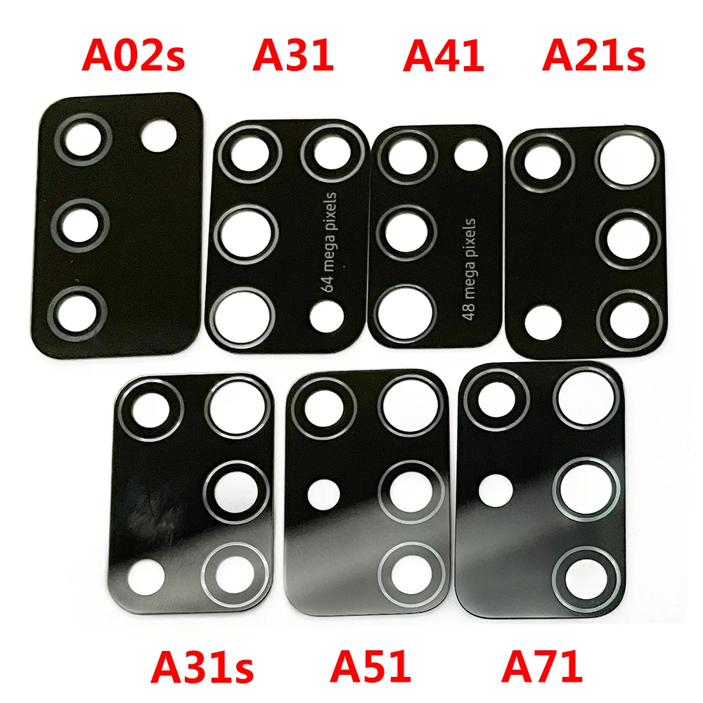 새로운 후면 카메라 렌즈 유리 렌즈 백 카메라 유리 교체 삼성 A01 A11 A21 A31 A41 A51 A71 A10S A20S A30S A50S A70S