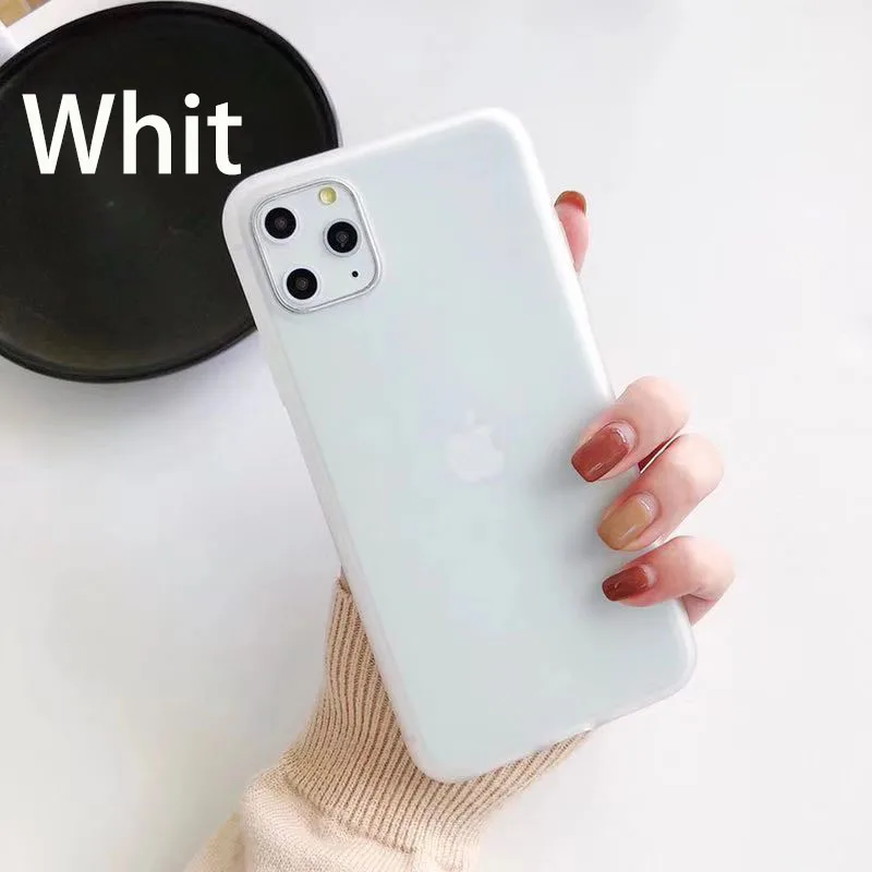 Противоударный Прозрачный матовый Силиконовый чехол из ТПУ для iPhone 7 8 Plus X XS MAX XR