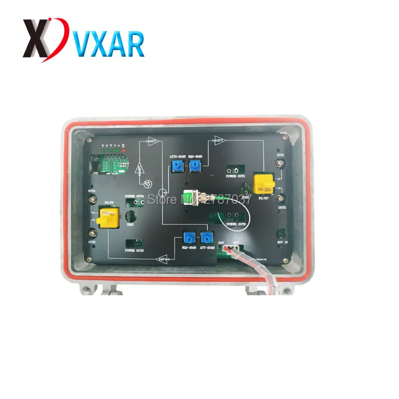 Catv  outdoor fiber optical  node  4 outputs AGC