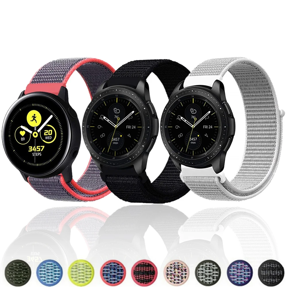 

20mm Nylon loop band for Samsung galaxy watch 42mm Replacement Bracelet strap for Samsung Galaxy Watch Active smart accessories