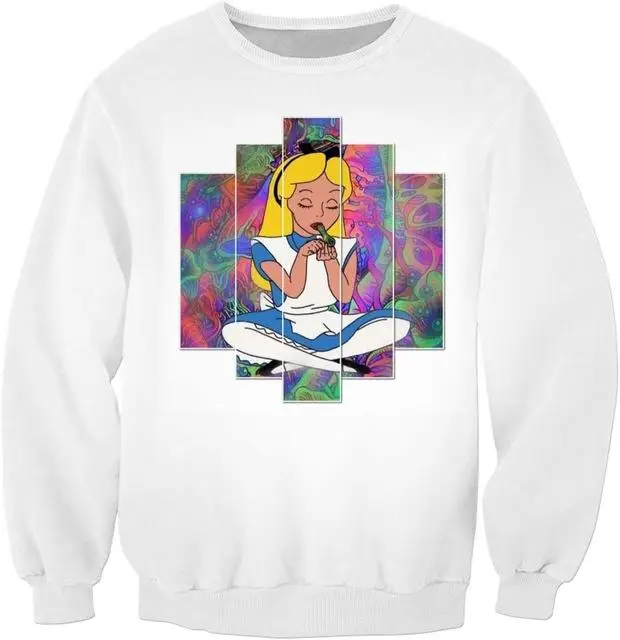 

TRIPPY Prince IN THE WONDERLAND SWEATSHIRT Printed Sweatshirt Casual Long Sleeve Pullovers Man Brand Clothes