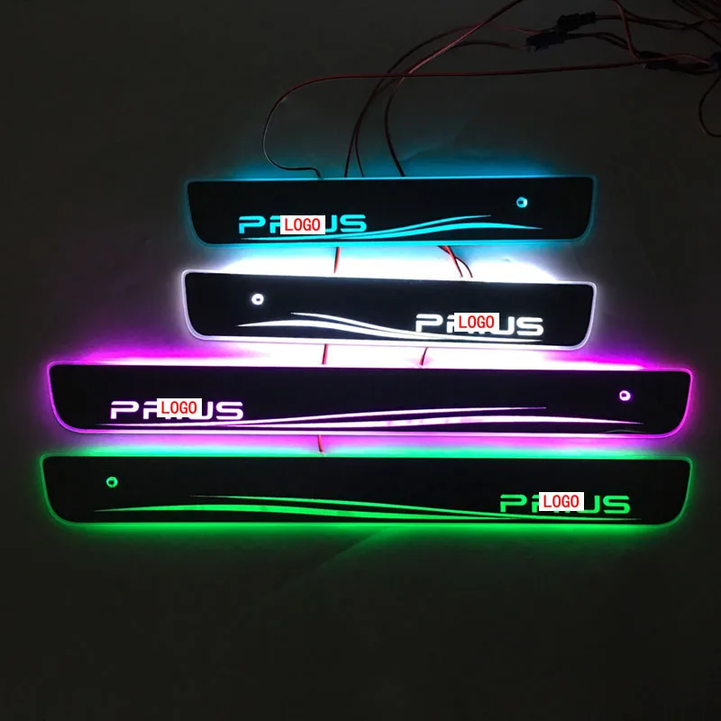 Car-styling for Toyota PRIUS LED Door Sill Scuff Plate Welcome Pedal threshold shining brilliant pedal for TOYOTA PRIUS