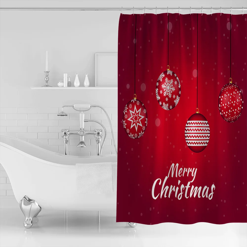 Merry Christmas Lob, занавеска для душа, для ванной, водонепроницаемая, полиэстер, занавеска для душа, печать, занавеска s для ванной, для душа