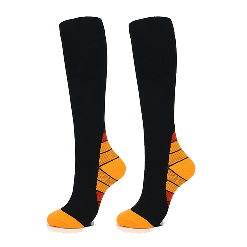 Unisex Socks Breathable Compression Knee Socks Printed Polyester Nylon