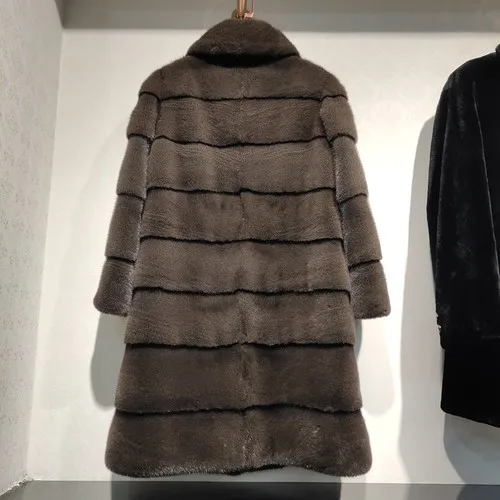 ShiZhu Пальто из натурального меха женская одежда норковая шуба парка из натурального меха корейское зимнее пальто женская кожаная куртка Manteau Femme 1599 YY2278 - Цвет: ShiZhu