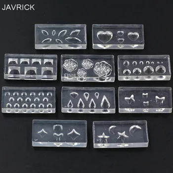 

10Pcs DIY Nail Art Silicone Mold Leaves Flower Template Acrylic UV Gel DIY Tools