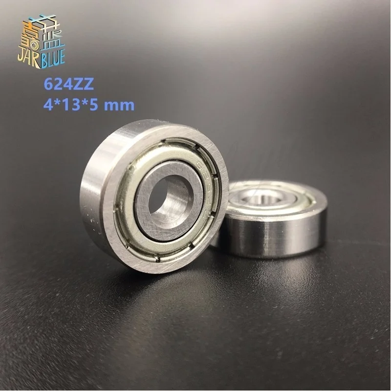 10PCS/LOT 624 624Z 624ZZ ball bearing 4*13*5 mm chrome steel bearing for 3D printer