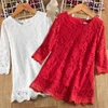 2022 Winter Knitted Chiffon Girl Dress Christmas Party Long Sleeve Children Clothes Kids Dresses For Girls New Year Clothing ► Photo 3/6