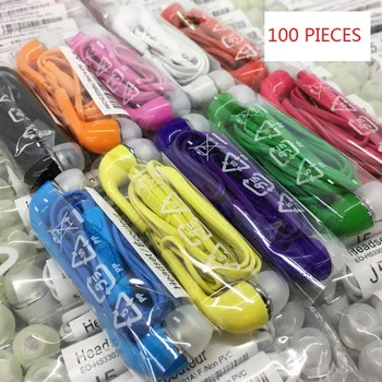 

100 pieces/lot 3.5mm In-ear Universal Earphone Stereo Earphones Earbuds With Microphone Volume Control For Samsung Smartphone