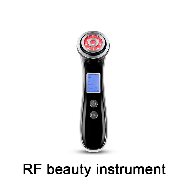 Радиочастотный светодиодный фотонный прибор для ухода за кожей лица с EMS, удаляет морщины и омоложение, подтягивает кожу