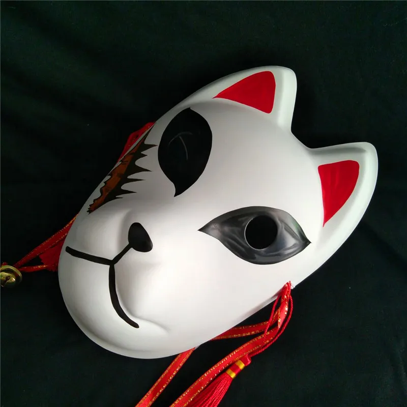 4 Types Anime Demon Slayer: Kimetsu no Yaiba Kamado Tanjirou Cosplay Mask Makomo Mask Sabito Mask PVC Fox Mask Handmade