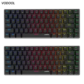 

AK33 Wired Gaming Keyboard Mechanical Backlit USB RGB 82 Keycaps Anti-ghosting Computer Game Keyboards for Pro Gamer Laptop PC