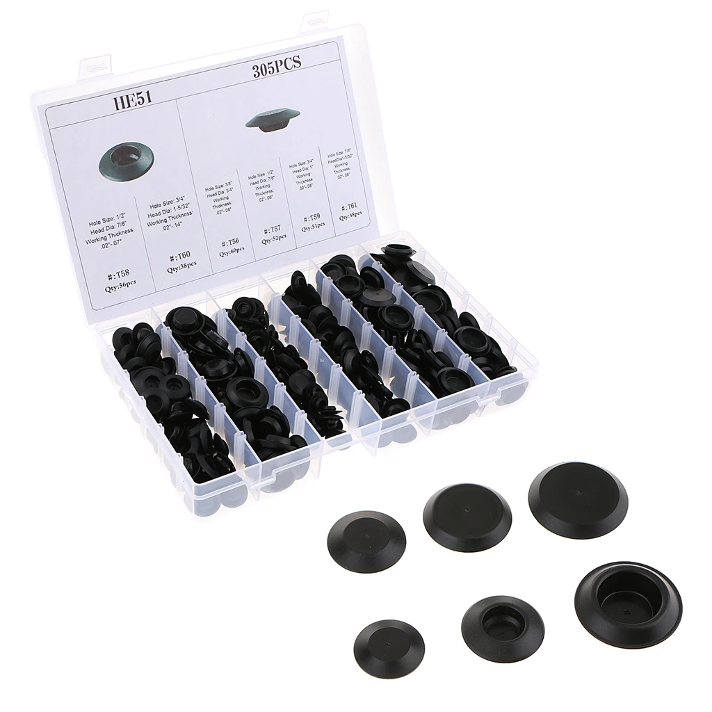 9mm 3/8"  10 PCS RUBBER SNAP-IN BLANKING PLUG BODY HOLE BUNGS STOPPER GROMMETS 