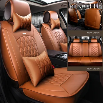 

WLMWL Universal Leather Car seat cover for Cadillac all models ATS CT6 CTS SRX ATSL SLS XTS car styling auto accessories