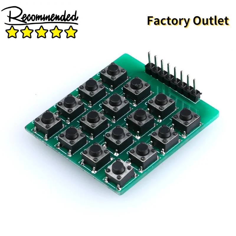 1 pcs 4*4 Matrix 16 Keypad Array Keyboard Breadboard Module Button Mcu 8pin 4x4 Micro Switch for | Электронные компоненты и