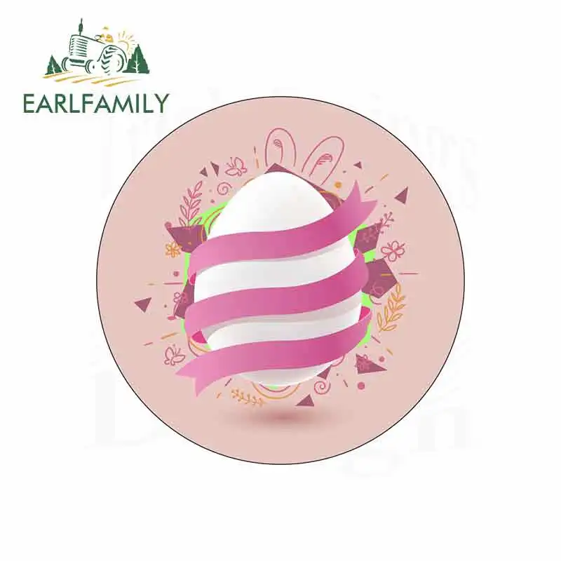 EARLFAMILY 13cm x 13cm for Easter Egg Colorful Cheerful Funny Car Stickers Vinyl Sunscreen RV VAN Fine Decal JDM Car Accessories