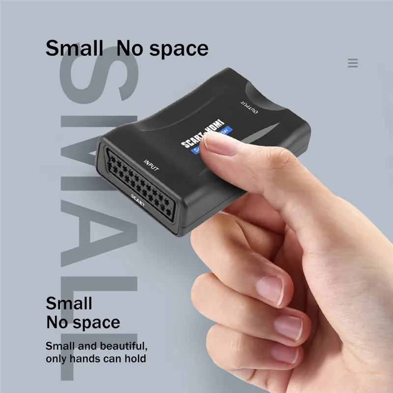  1080P Scart Al Convertitore di HDMI Audio Video Adattatore con Adattatore di Ricarica Cavo Per HDTV