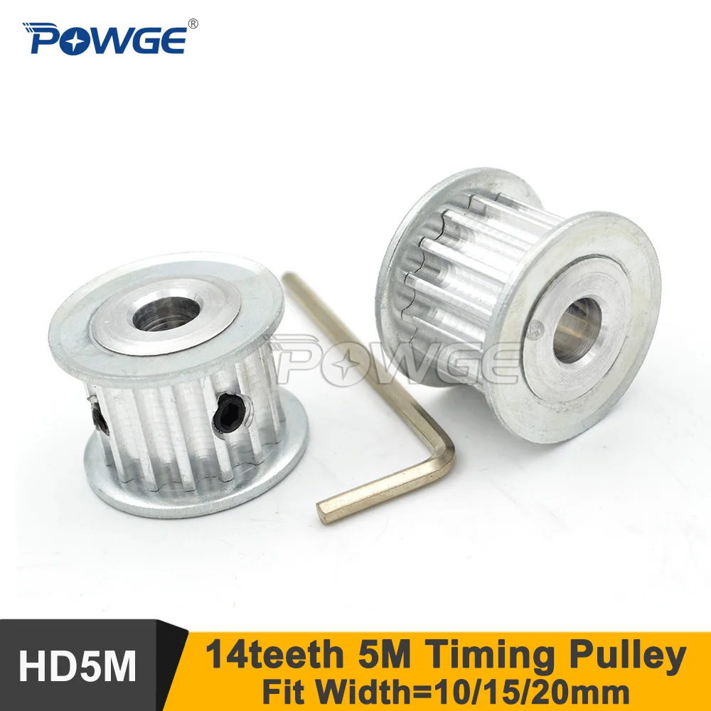 Polia Síncrona do Furo 6.35 10 mm Largura do Ajuste 10 15 20 mm 5m Correia Dentada 14 t 14 Dentes Htd 5m Polia Cronometrando