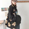 Women Plush Shoulder Bag Warm Cloth Fabric Handbag Soft Canvas Tote Large Capacity Shopping Bags Cute Bear Book Bags For Ladies 3