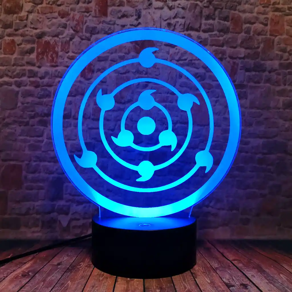 ナルト万華鏡輪廻眼モデル3d常夜灯視覚的な錯覚led 7色の変更デスクライトnaruto ナルト アニメフィギュアおもちゃ アクション トイ フィギュア Aliexpress