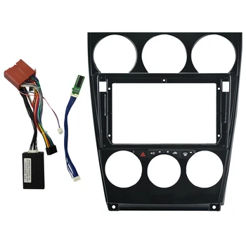 

9 Inch 2Din Car Stereo Radio DVD Player Panel o Trim Frame with Wires Board Control CANBUS for Mazda 6 2004-2016