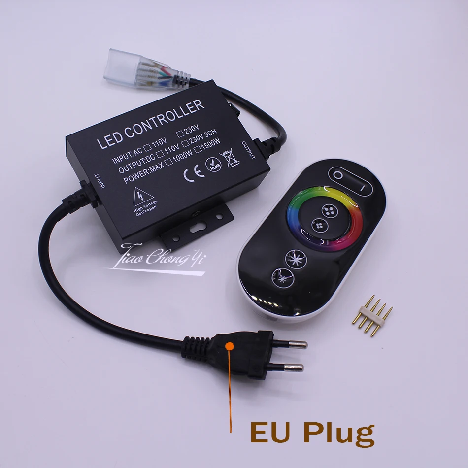 220VAC 110VAC RGB контроллер Полный сенсорный светодиодный регулятор света 1500 Вт ЕС штекер/США штекер 8 мм PCB 10 мм PCB разъем для RGB светодиодный полосы