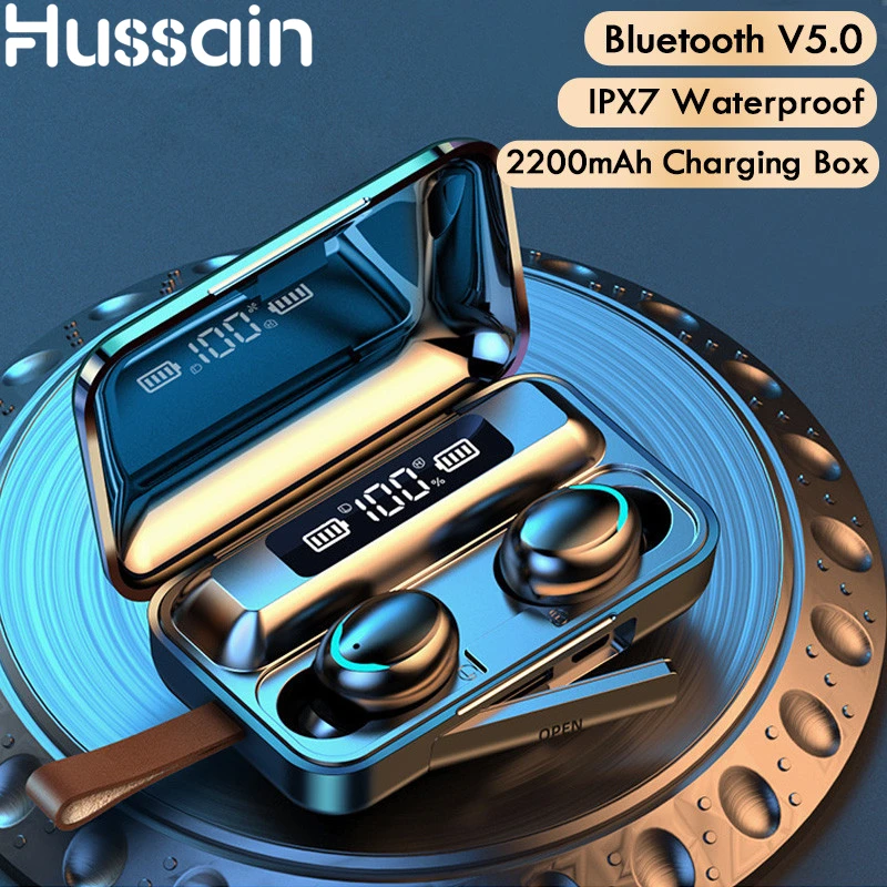 Hussain беспроводные наушники TWS Bluetooth 5 0 9D Hifi стерео водонепроницаемые спортивные